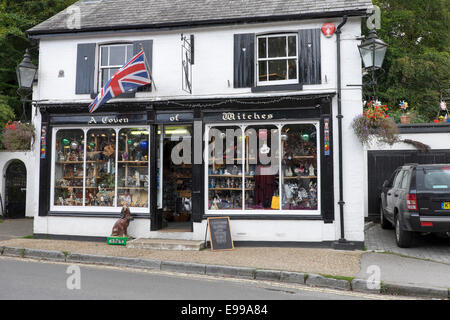 A Coven of Witches, a shop in the New Forest selling new age, pagan and wiccan items. Stock Photo