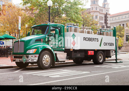 Roberts Oxygen delivery truck - USA Stock Photo