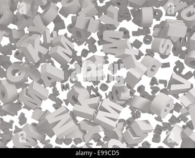 3D letters abstract background Stock Photo