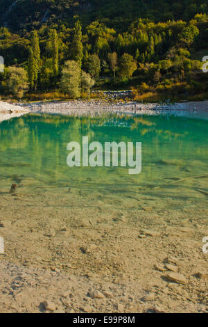 Mountain Lake Lago di Tenno Stock Photo