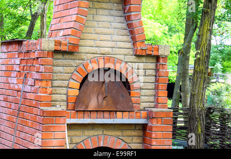 Oven in the courtyard of a village house in Ukraine Stock Photo