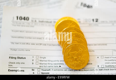 USA tax form 1040 for year 2012 Stock Photo