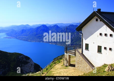 Punta Telegrafo and Lake Garda, Italy Stock Photo