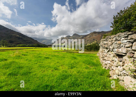 Langdale Pikes in Lake District Stock Photo