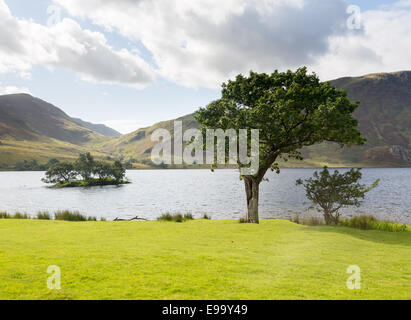 View over Crummock Water in Lake District Stock Photo