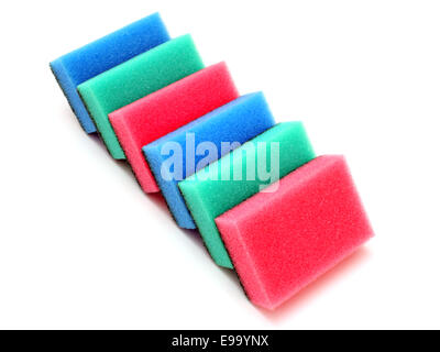 Multicolored sponges Stock Photo