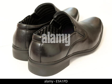 male black elegant shoe on white Stock Photo