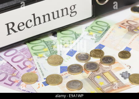 binder with money Stock Photo