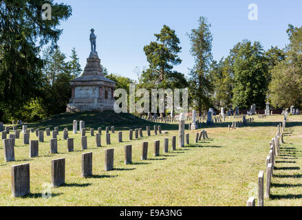 Confederate cemetery in Fredericksburg VA Stock Photo