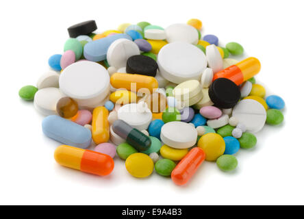 Pills and capsules Stock Photo