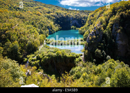 Falling lakes of Plitvice National park Stock Photo