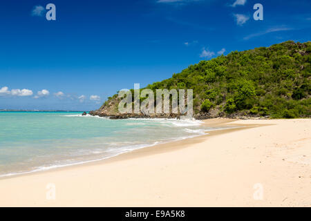 Happy Bay off coast of St Martin Caribbean Stock Photo