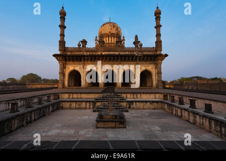 Ibrahim Roza Rauza Mausoleam Center Fountain Stock Photo