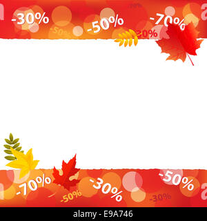 Autumn Sale Poster Stock Photo