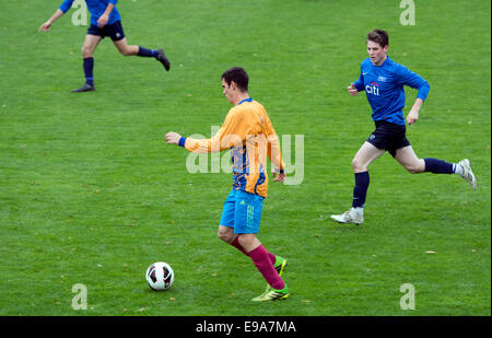 Students football match at Warwick University, UK Stock Photo