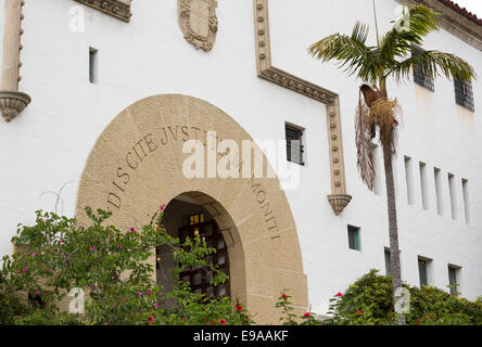 Exterior Santa Barbara Courthouse California Stock Photo