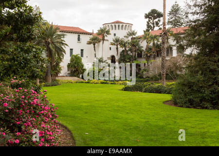 Exterior Santa Barbara Courthouse California Stock Photo