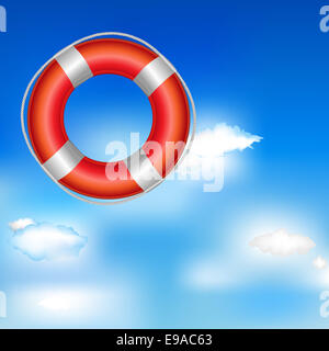 Red Life Buoy Stock Photo