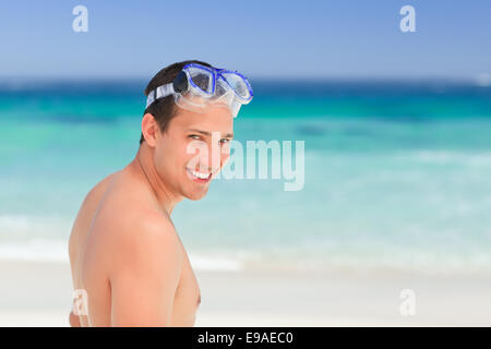 Close up of a man with his mask Stock Photo