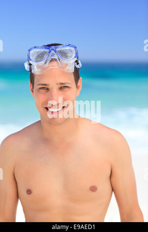 Close up of a man with his mask Stock Photo