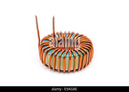 Ferrite Toroid Inductor for Switching Power Supply. Stock Photo