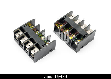 Crimp Terminal to Screw Terminal Adapters. Stock Photo