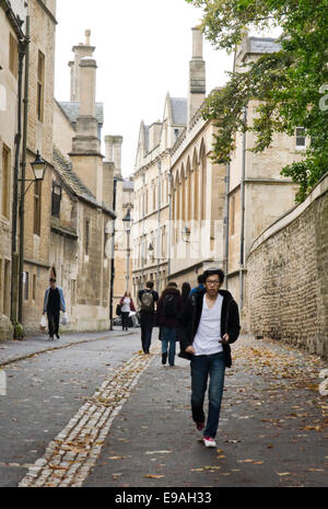 Around Oxford City, the Historic University city in Oxfordshire England UK Brasenose Lane Stock Photo