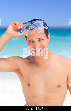 Close up of a man with his mask Stock Photo