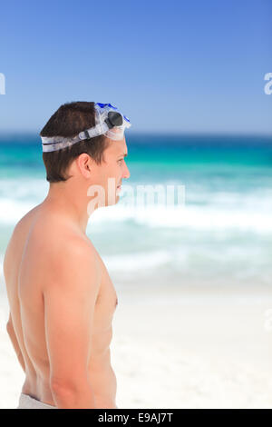 Close up of a man with his mask Stock Photo