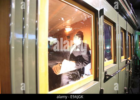 The Cité du Train (English: City of the Train or Train City), situated in Mulhouse, France, is the biggest railway museum in FR Stock Photo