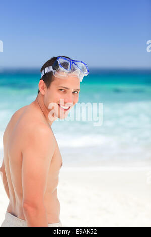 Close up of a man with his mask Stock Photo