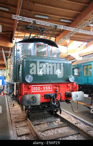 The Cité du Train (English: City of the Train or Train City), situated in Mulhouse, France, is the biggest railway museum in FR Stock Photo