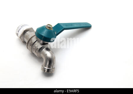 isolated Water valve on white Stock Photo