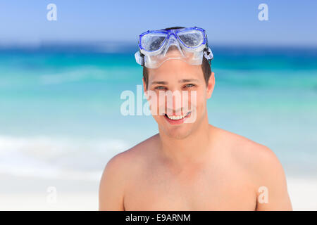 Close up of a man with his mask Stock Photo