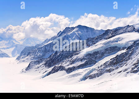 Aletsch alps glacier Switzerland Stock Photo