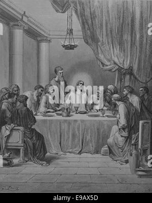 Illustrated Bible. New Testament. The Last Supper. By Gustave Dore ...