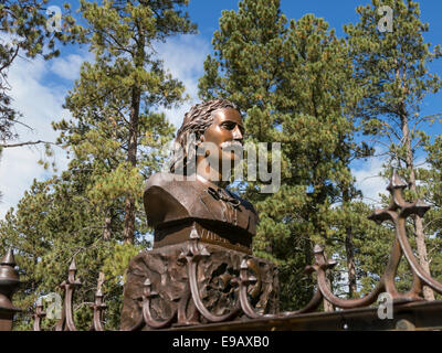 Wild Bill Hickok's Grave, Mount Moriah Cemetery in Deadwood, South Dakota, USA Stock Photo