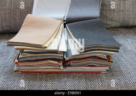 Samples of color of fabric for upholstery the furniture Stock Photo