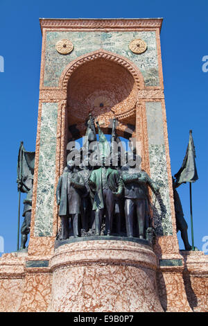 Republic Monument in Taksim square, Istanbul, Turkey. Stock Photo