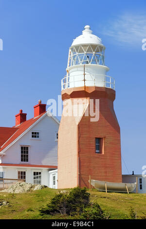 Long Point Lighthouse in Crow Head, Newfoundland and Labrador, Canada Stock Photo