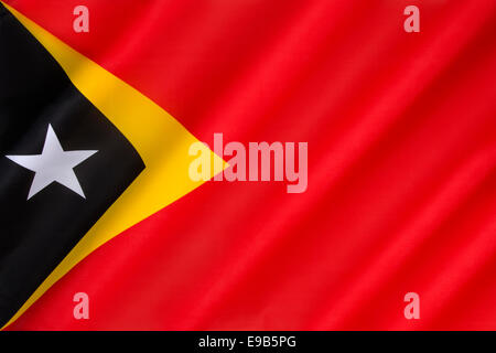 Flag of the Democratic Republic of Timor-Leste - East Timor Stock Photo