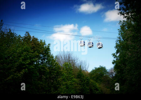 Lifts at Heights of Abraham, Matlock Bath, England Stock Photo