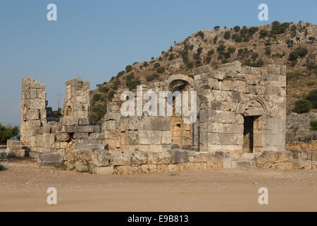 Kaunos ancient city in Dalyan Town, Turkey Stock Photo