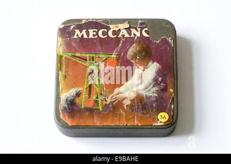 Vintage meccano tin box Stock Photo - Alamy