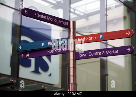 Multi-Directional Indicator Fingerpost Signs, Warrington, Cheshire, UK Stock Photo