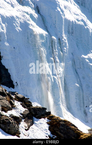 Melting snow pack, Nuuk, Greenland Stock Photo