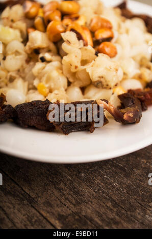 hominy and toasted corn nuts traditional ecuadorian food Stock Photo