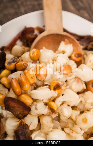 hominy and toasted corn nuts traditional ecuadorian food Stock Photo