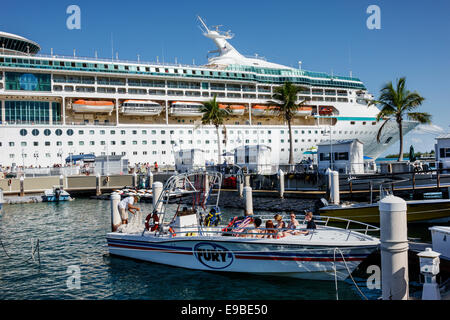 Key West Florida,Keys Westin Key West Resort & Marina,Vision of the Sea waters,Royal Caribbean Lines,RCL,cruise ship,port,water,Gulf of Mexico,boat,ex Stock Photo