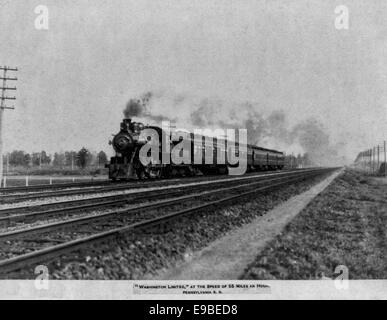 Washington Limited at the speed of 55 miles an hour 1896 Stock Photo